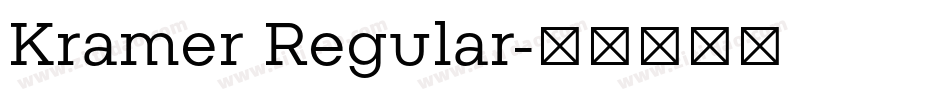 Kramer Regular字体转换